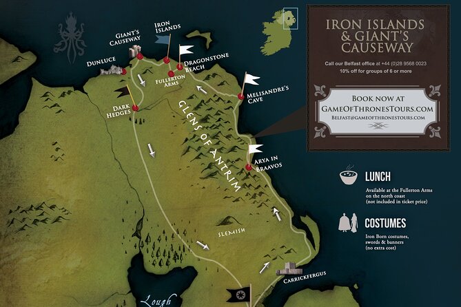 From Belfast: Game of Thrones, Iron Islands & Giant's Causeway - Leaving Belfast early for Carnlough Harbour