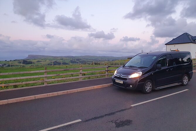Ireland North Coast MEGA Trip for up to 8 Passengers - Belfast pickup in a private black van